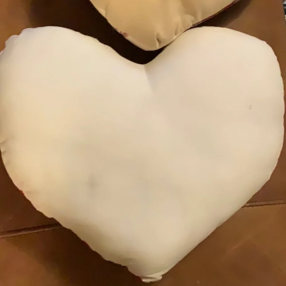Two heart pillows